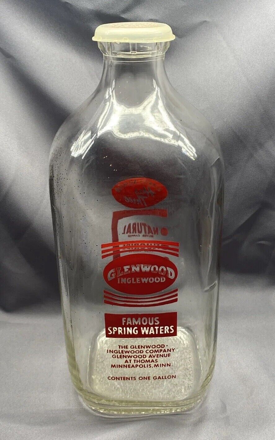 Vintage Famous Spring Water Glenwood Inglewood Minneapolis Minnesota Gallon Jug