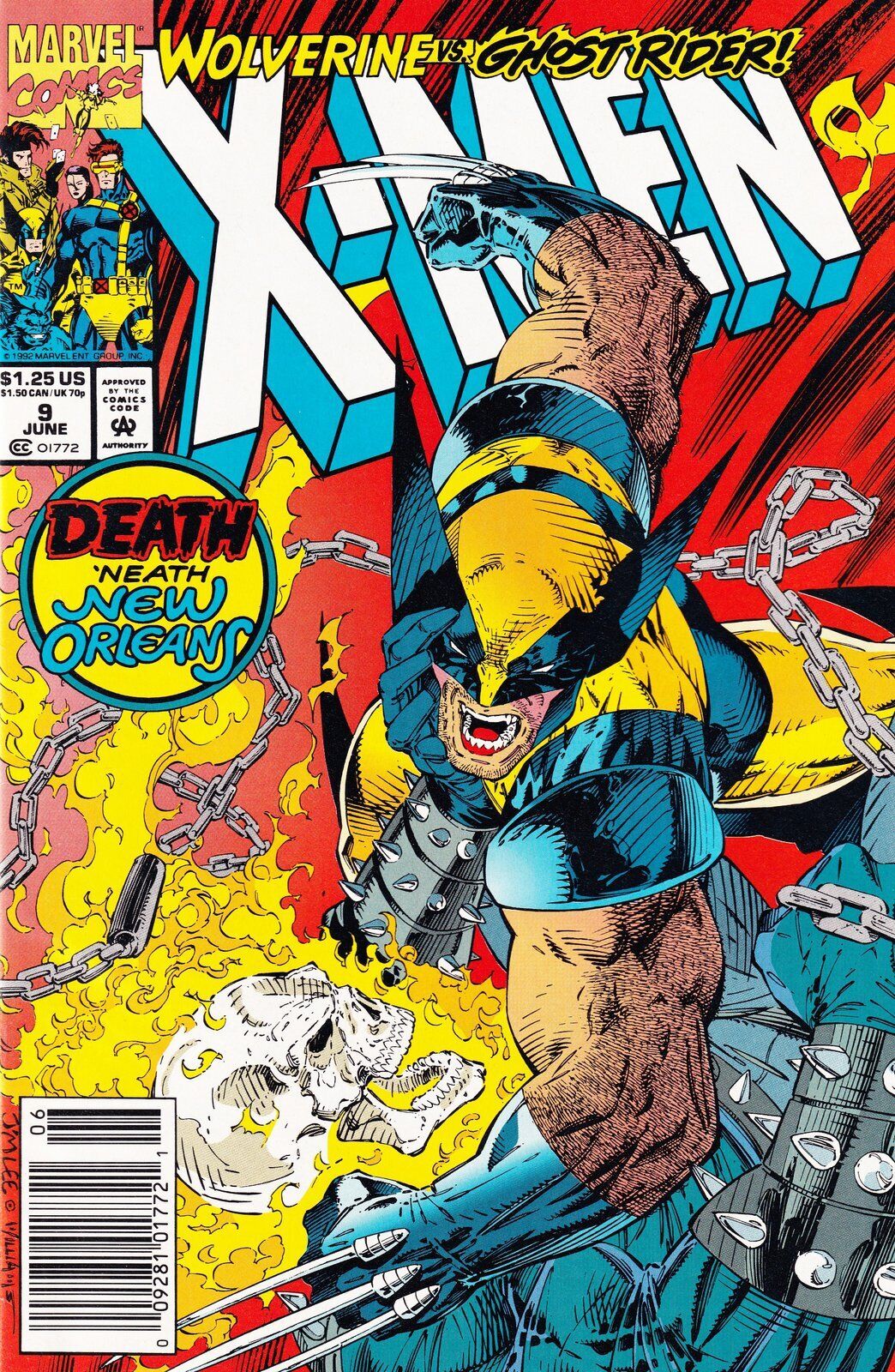 X-Men #9 Jim Lee Newsstand Cover Marvel