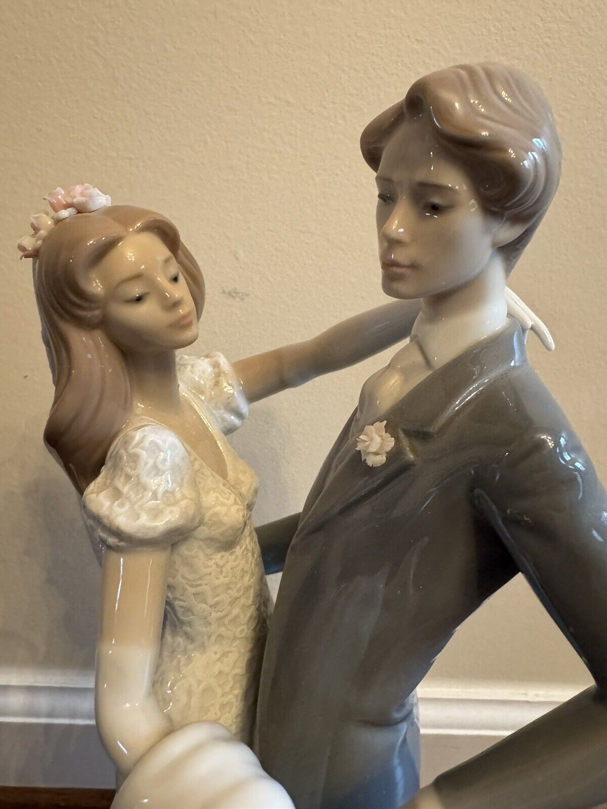 1990 LLADRO Vintage “I Love You Truly” Dancing Bride & Groom Figurine #01528