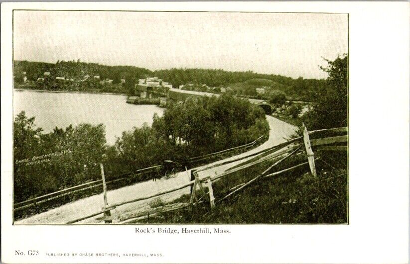 Vintage Postcard Rock's Bridge Haverhill MA Massachusetts                  G-256