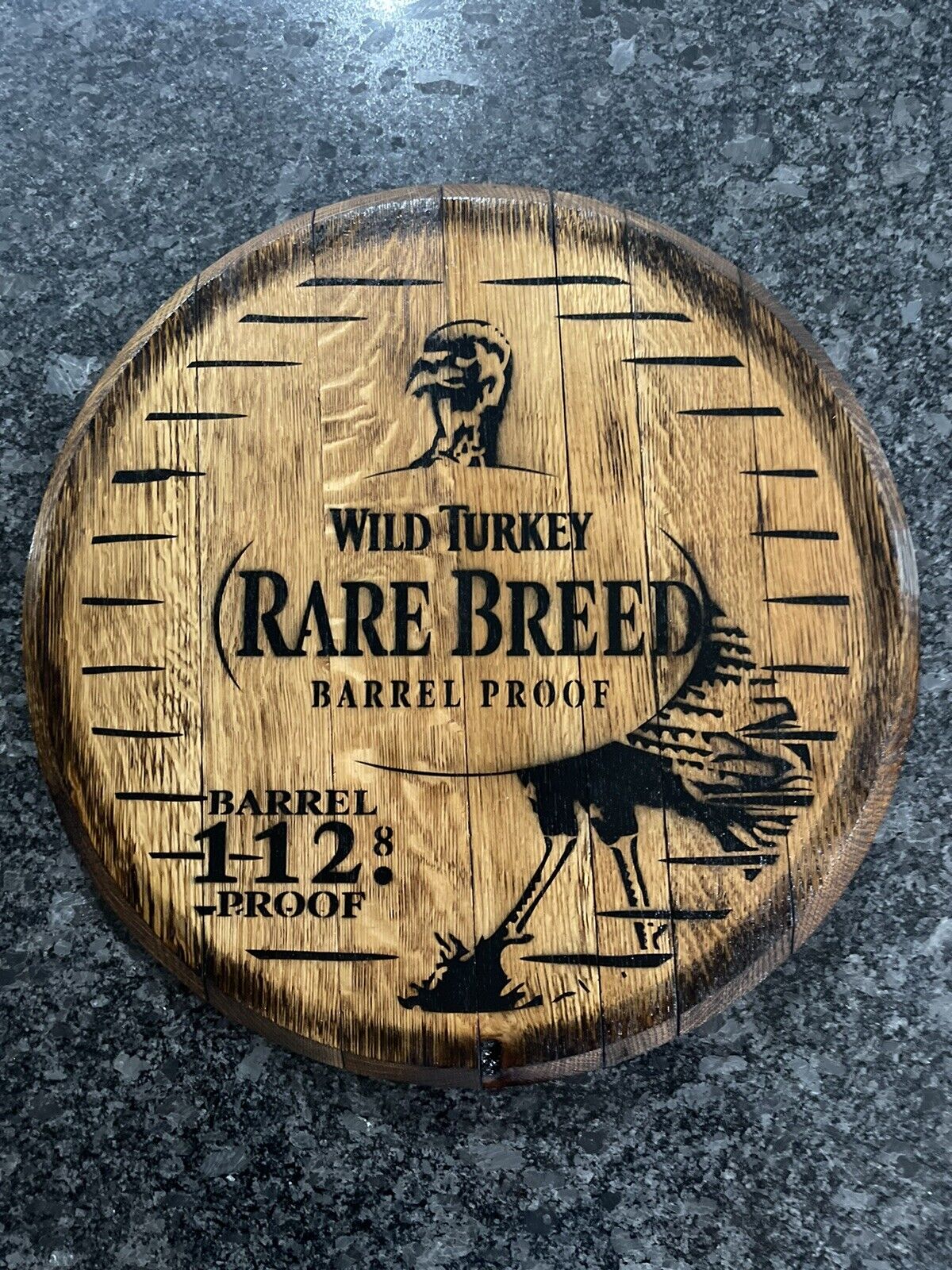 Wild Turkey Bourbon( RARE BREED)  Barrel Head Lid/Top/Head 21” Diameter