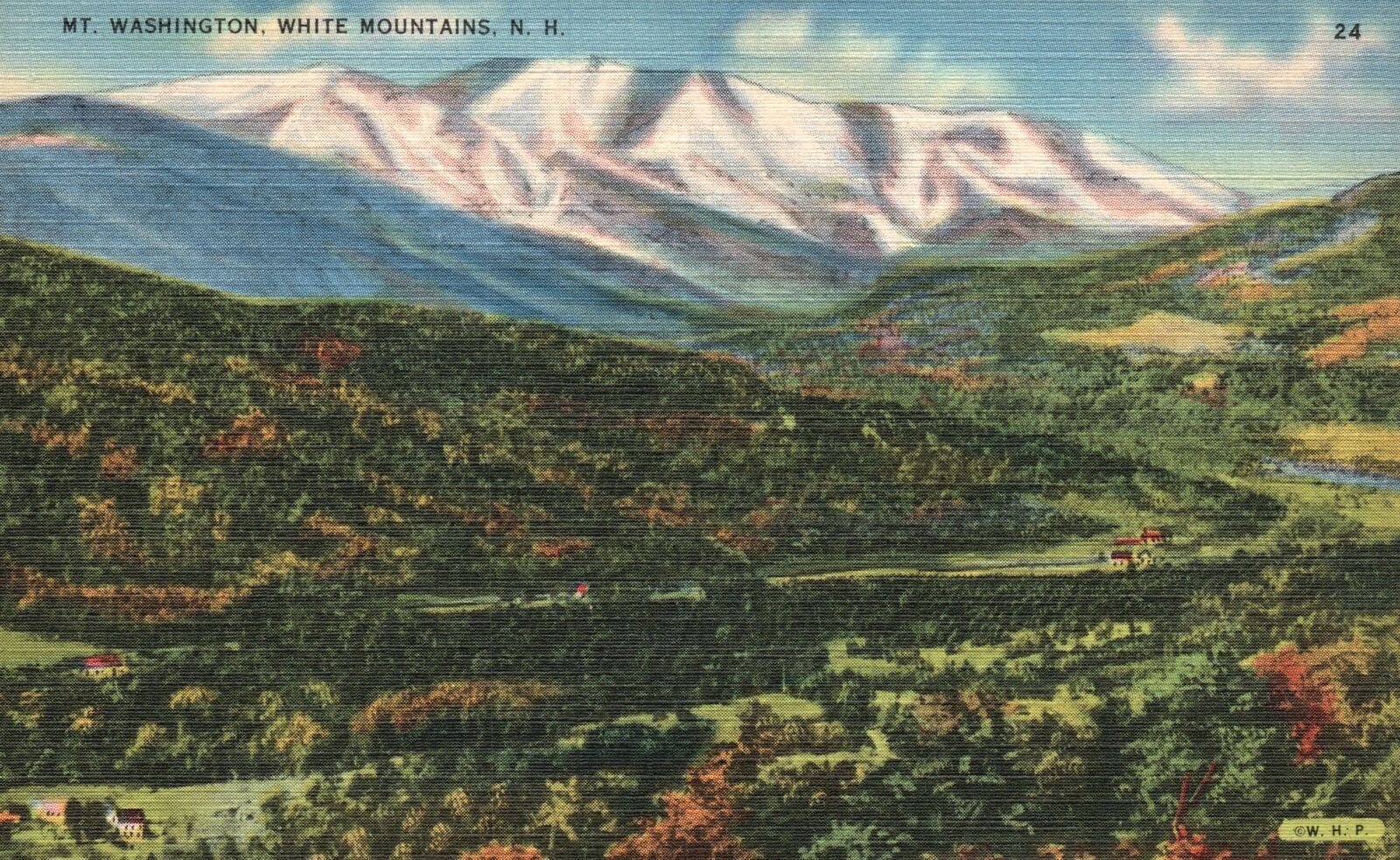 Vintage Postcard Mount Washington White Mountains Greenfield New Hampshire N.H.