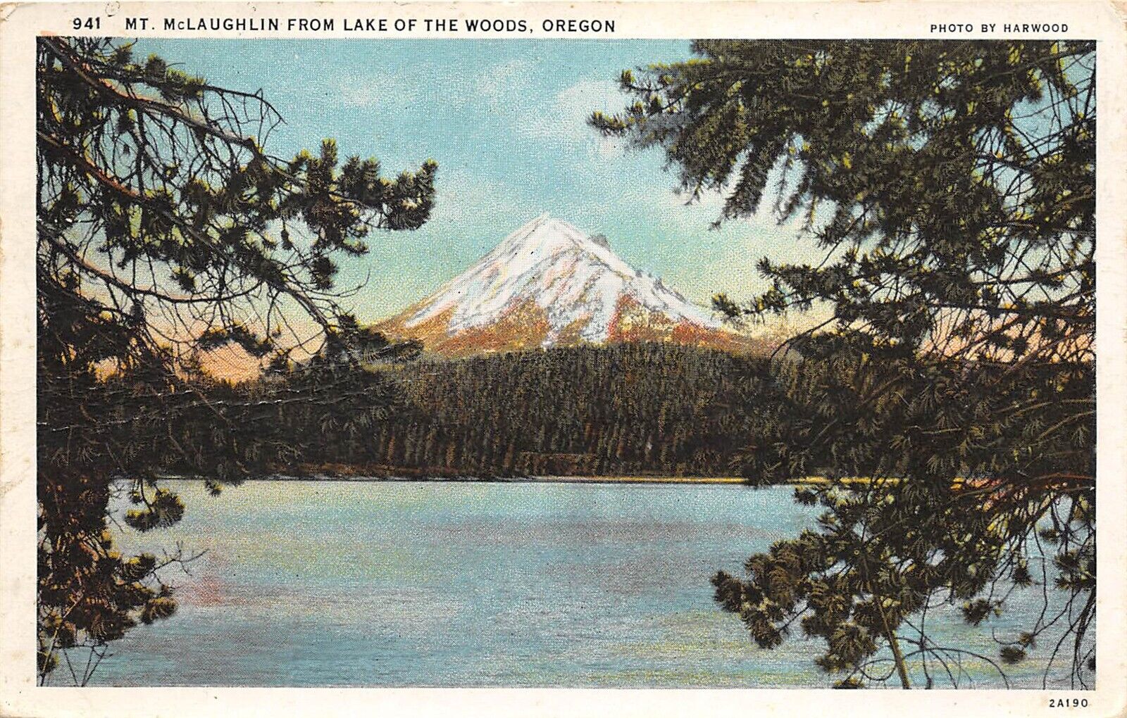 Mt. McLaughlin Oregon 1935 Postcard Portland & Dunsmuir California RPO