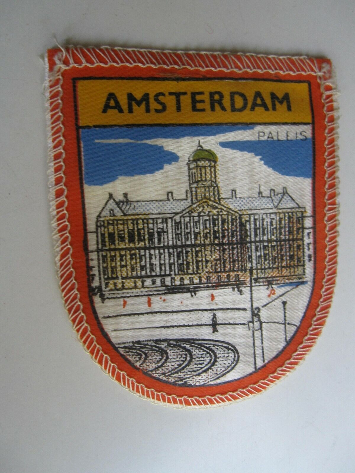 Vintage AMSTERDAM Travel Souvenir Shield Style Patch BIS