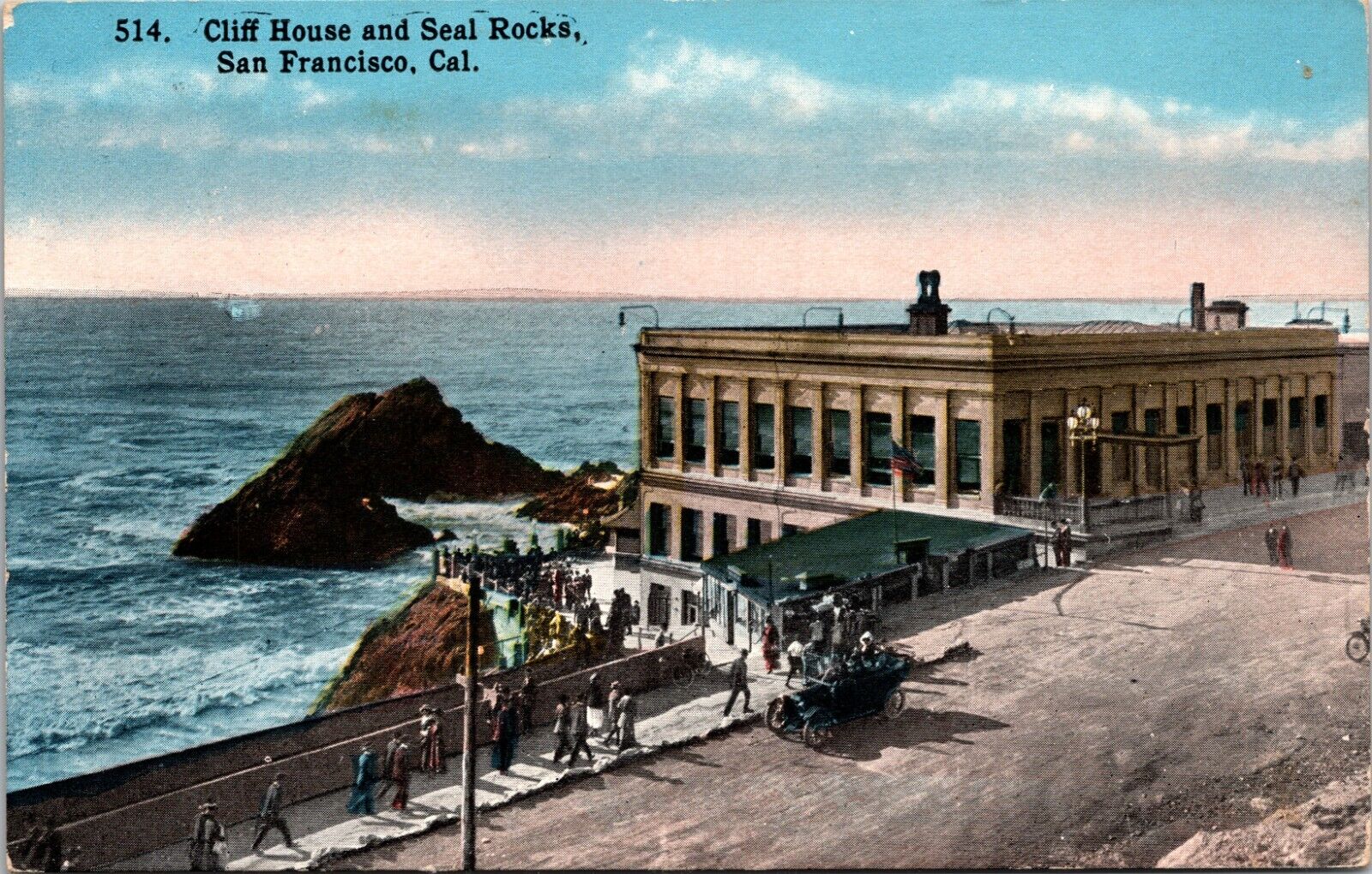 Postcard San Francisco California - Cliff House & Seal Rocks - c1907-15