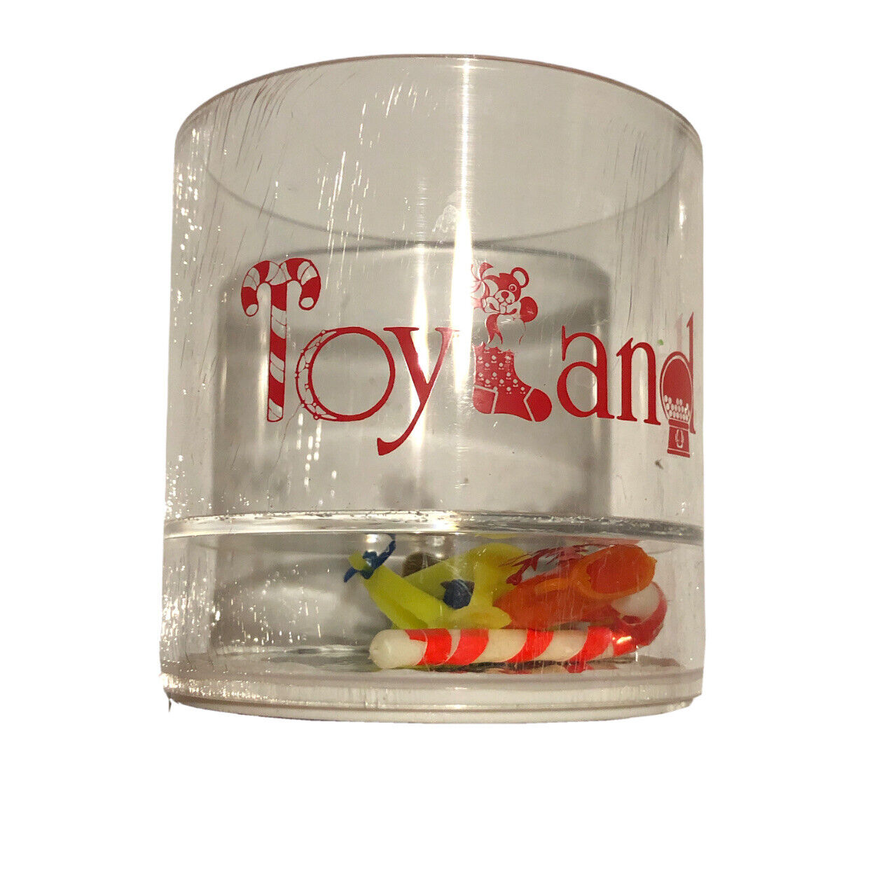 Vintage Howw Novelty Toy Land Game Cocktail Plastic Rocks Glass Cup