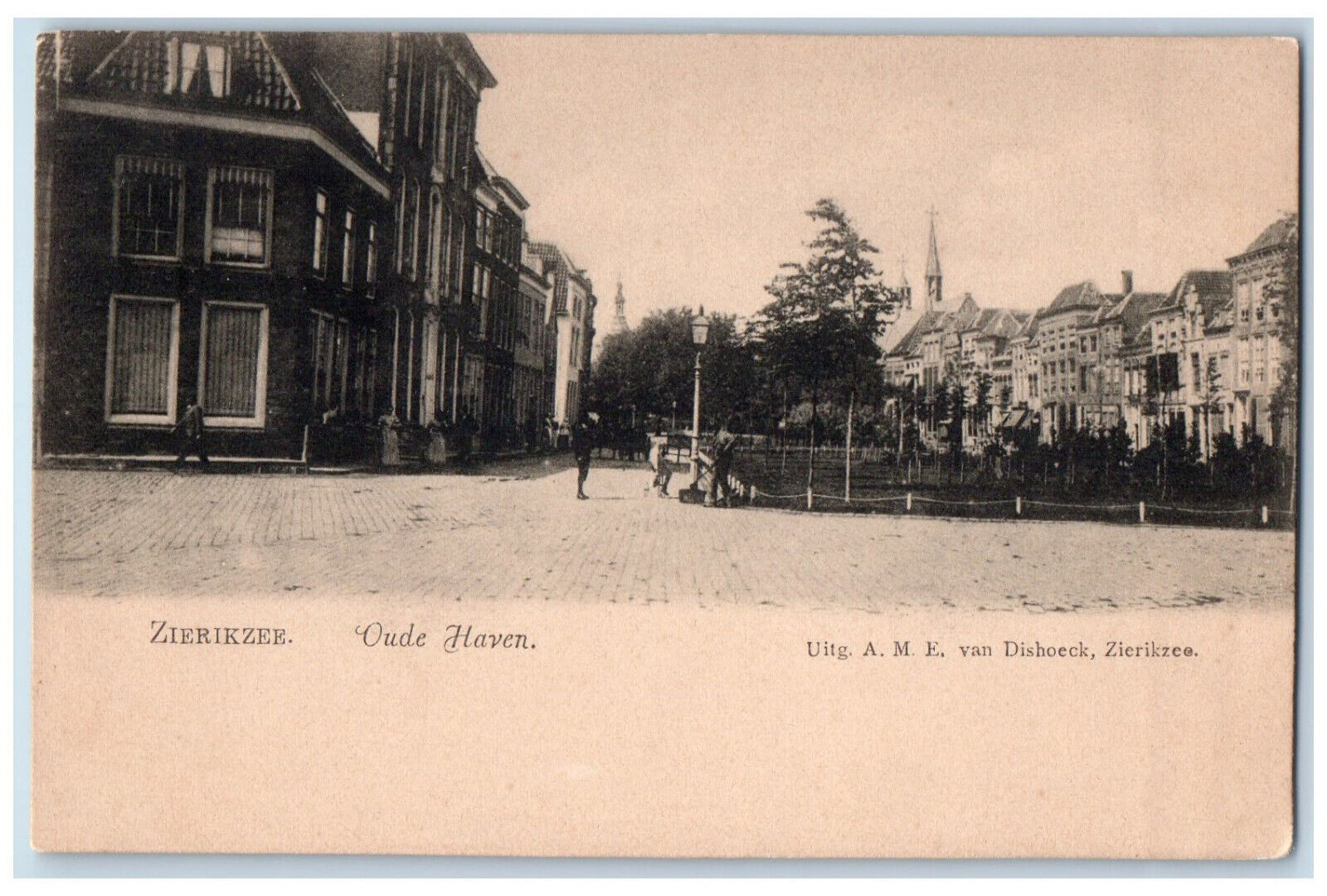 c1905 View of Old Harbor Zierikzee Netherlands Unposted Antique Postcard