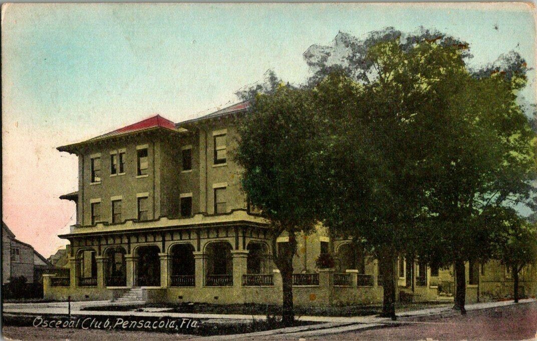 1910. PENSACOLA, FL. OSCEOAL CLUB. POSTCARD JJ2