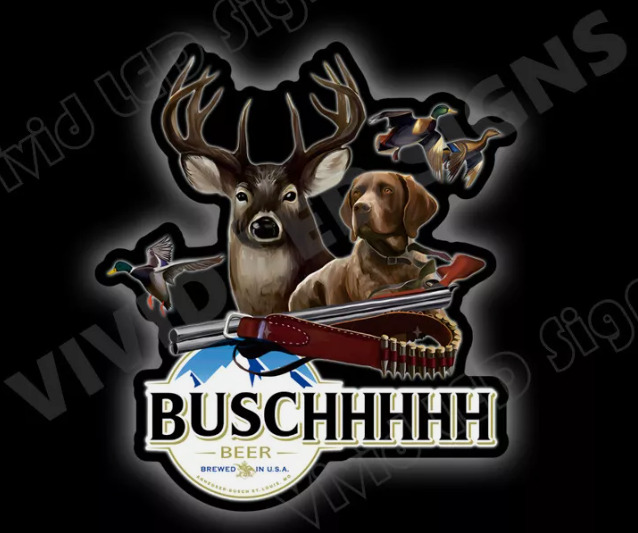 Flying Duck Pheasant Buck Deer Hunting Dog Beer LED 20