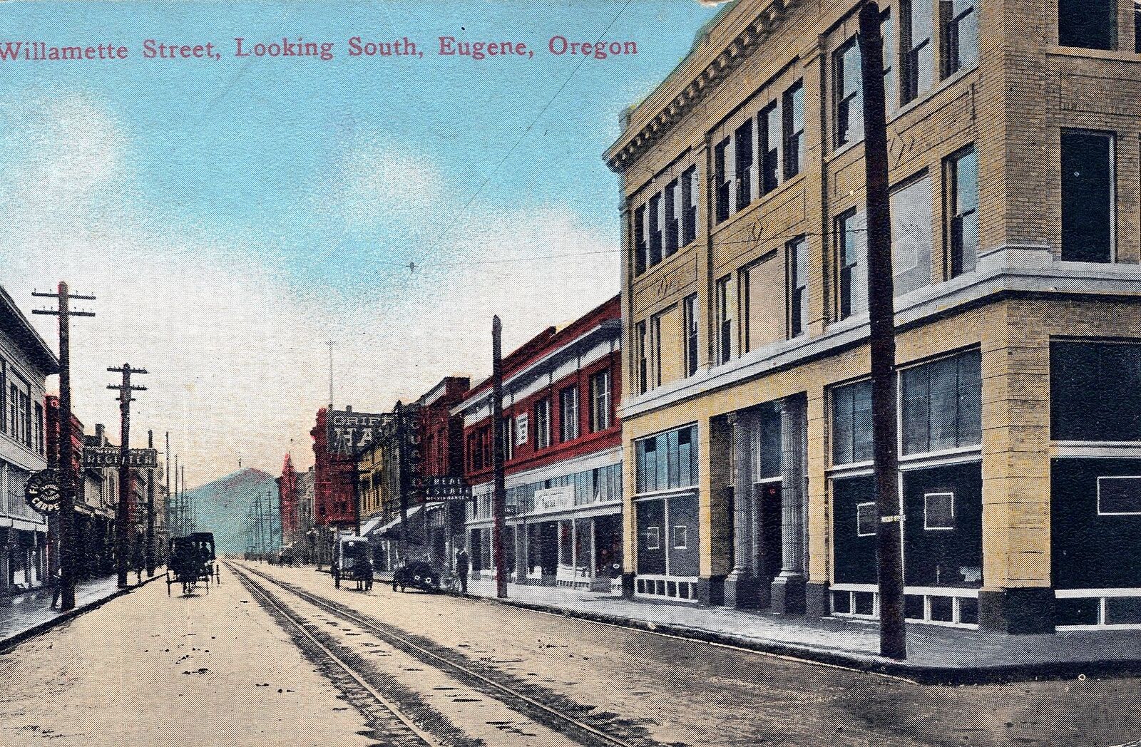 EUGENE OR - Willamette Street Looking South Postcard