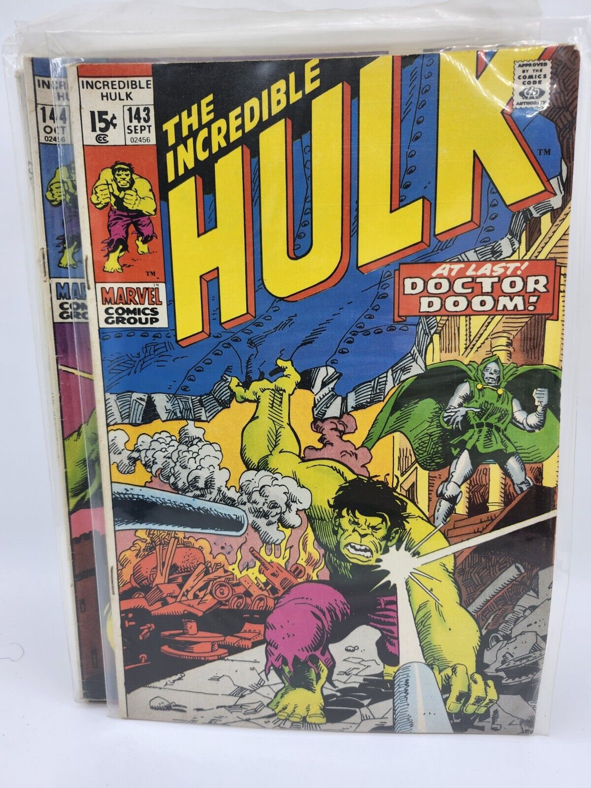 Incredible Hulk #143 Bronze Age Marvel 1971 Doctor Doom cover