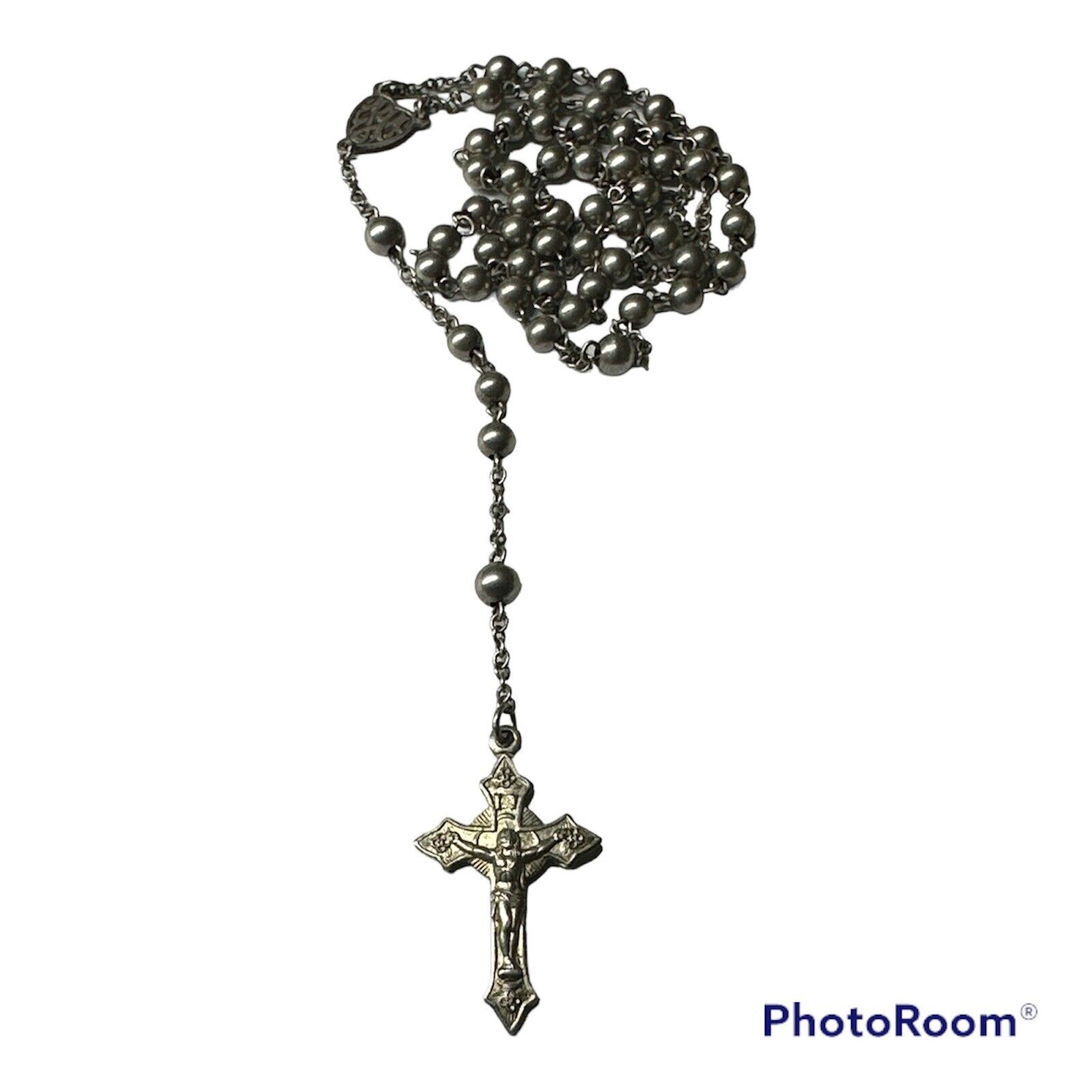Antique Vintage Rosary Prayer Beads 800 Chain Roma 1AR