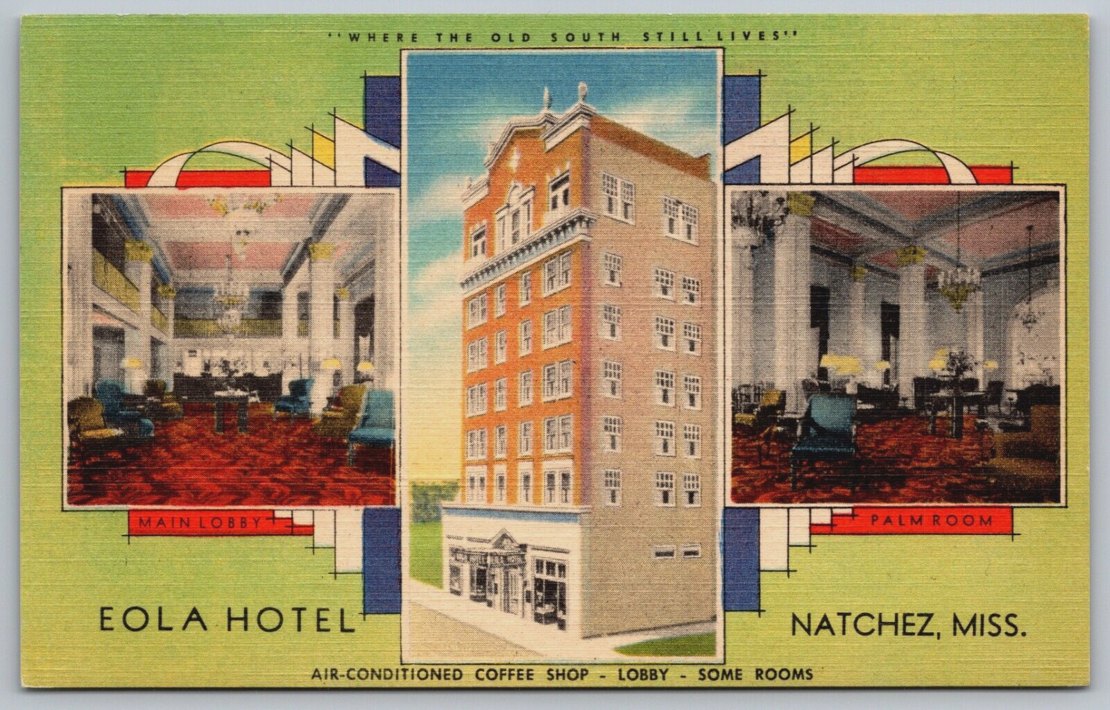 Postcard A Strictly Modern Eola Hotel, Natchez Mississippi Unposted