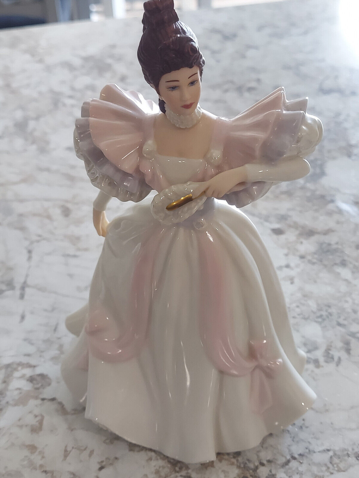 Gorgeous LENOX Porcelain Lady Figurine IVORY FIRST WALTZ Ruffles Bows Dress
