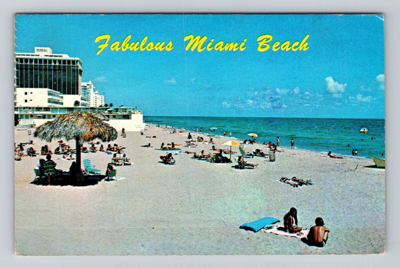 Miami Beach FL-Florida, Scenic View Of Beach And Sand, Vintage c1978 Postcard