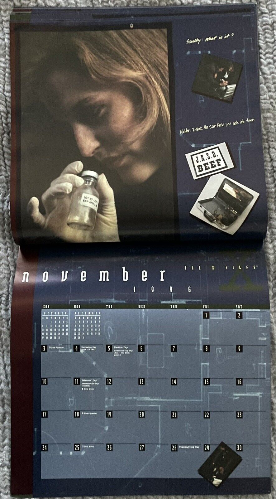 X-Files 1996 Wall Calendar(12X12) DO YOU BELIEVE? Can Be Used For 2024 Ex