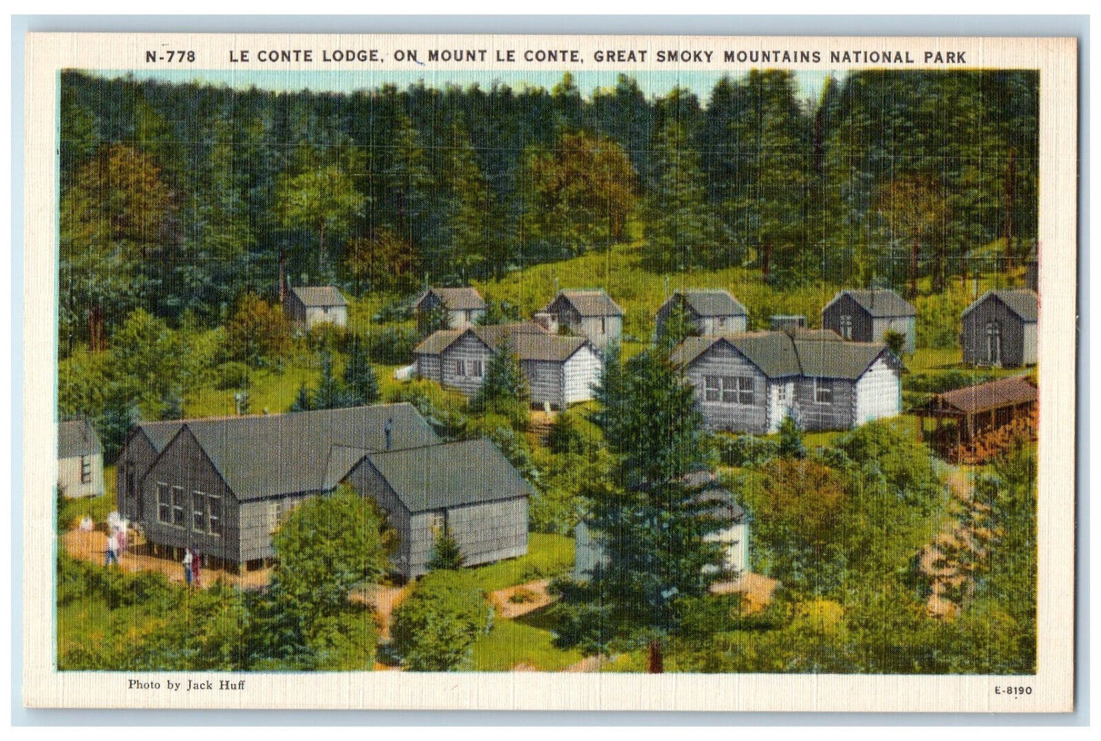 c1930\'s Lodge On Mount Le Conte Great Smoky Mountains National Park Postcard
