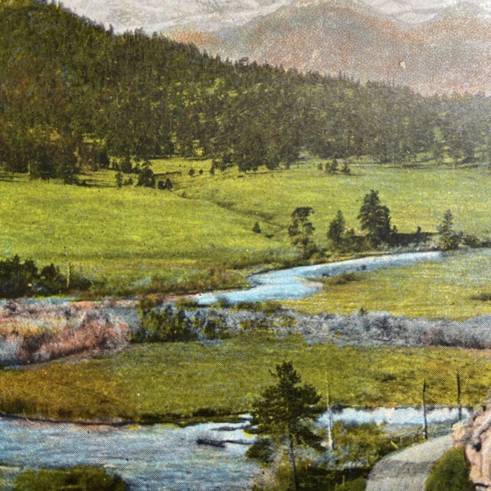 Postcard CO Rocky Mountain National Park Longs Peak Thompson Canon 1915-1930