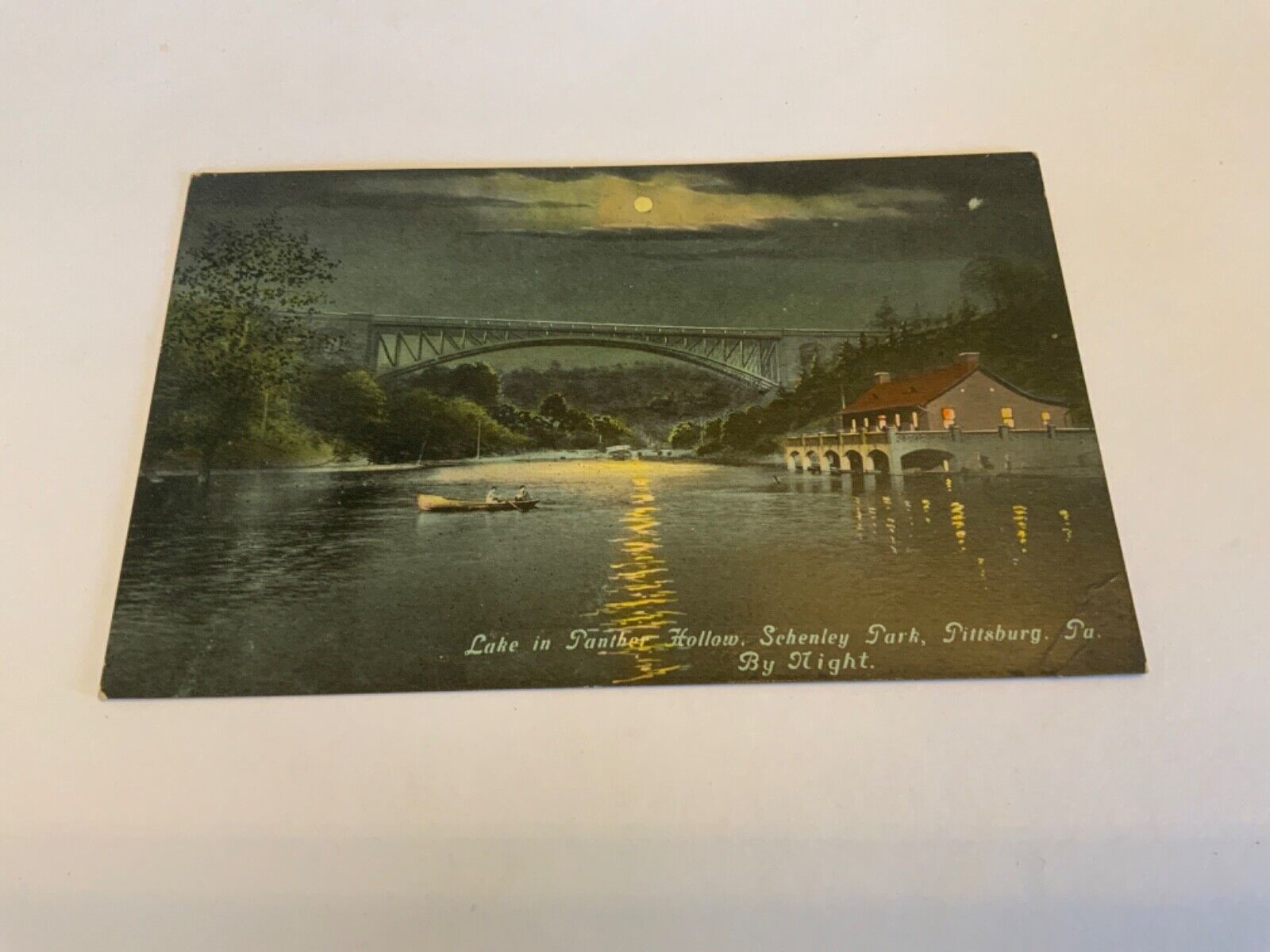 Pittsburg, Pa. ~ Lake in Panther Hollow -  Schenley Park - Antique  Postcard