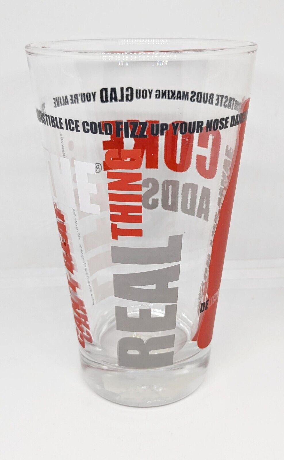 Coke Adds Life Can\'t Beat The Real Thing 1970s Coca-Cola Flared Glass