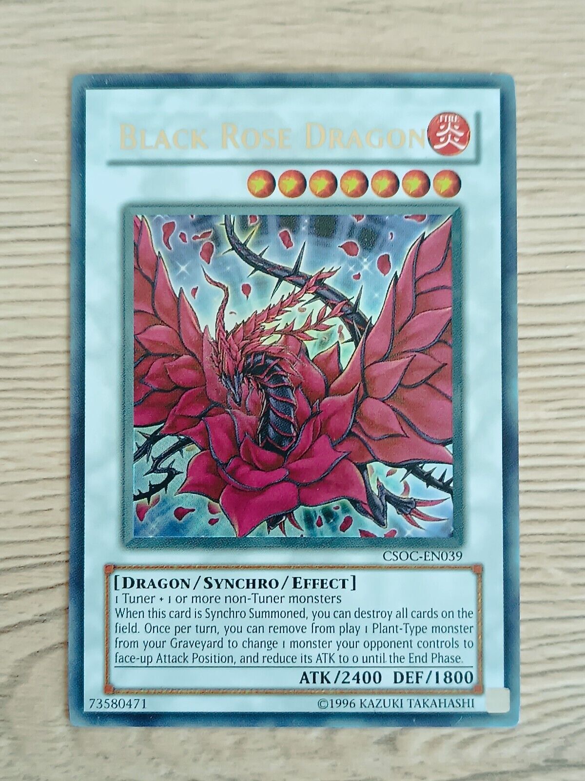 YUGIOH Black Rose Dragon CSOC-EN039 Ultra Rare Ex