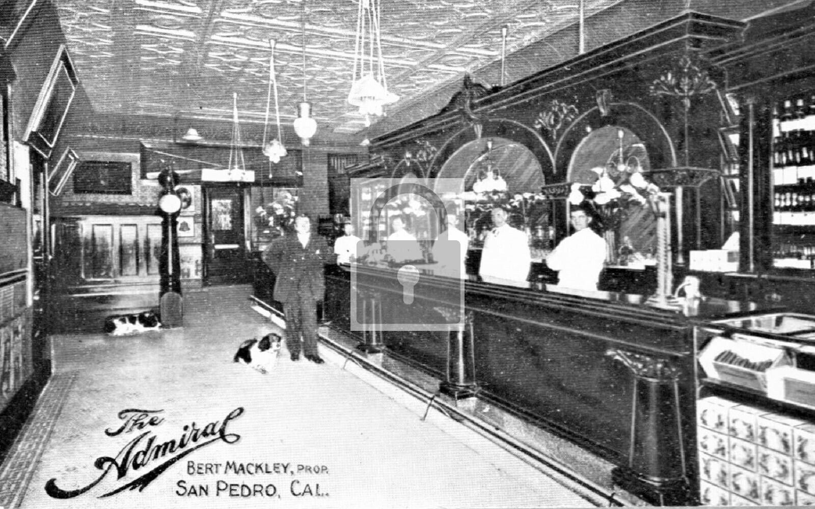 The Admiral Saloon Bar San Pedro California CA Reprint Postcard