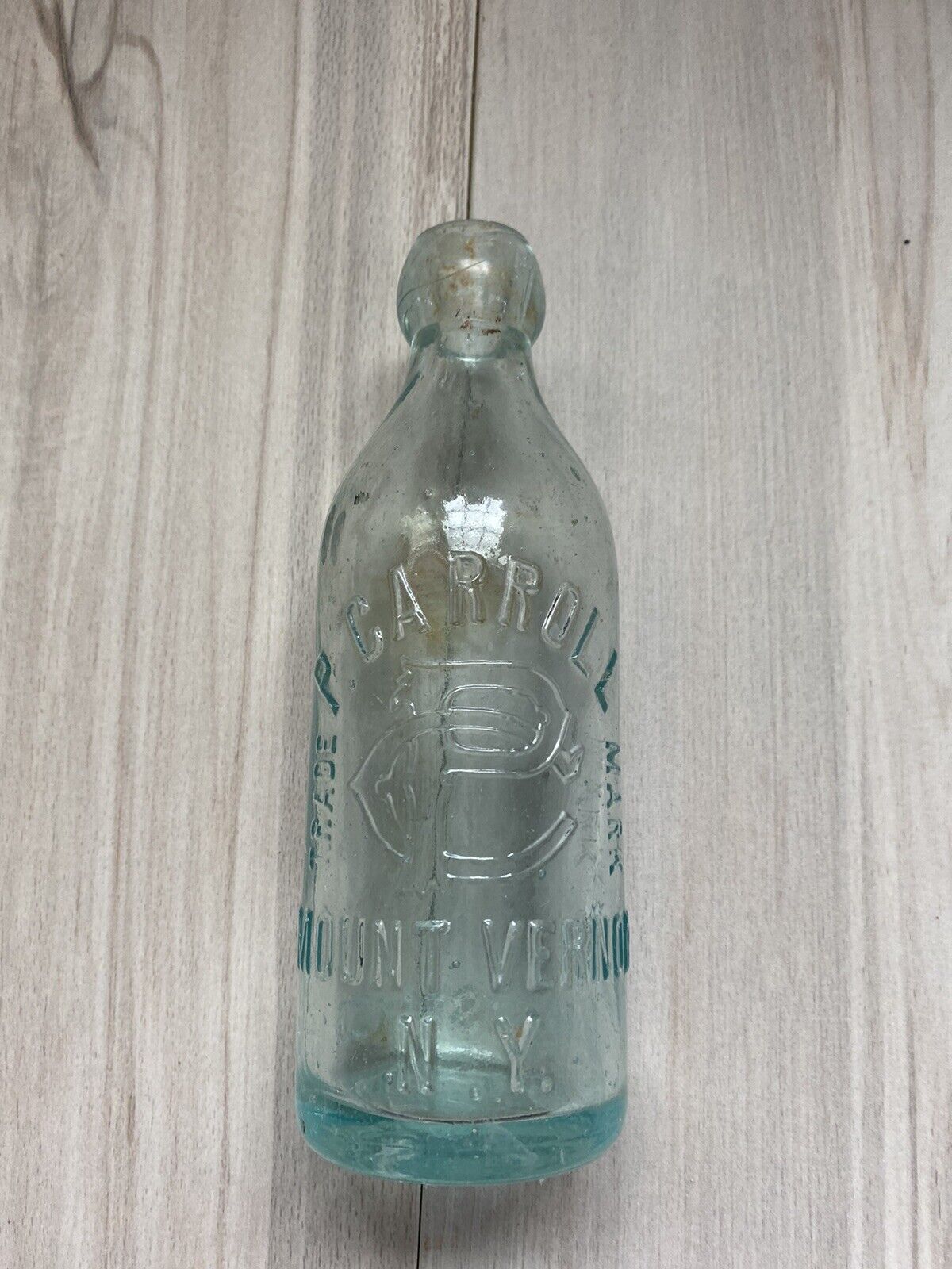 Rare P. Carroll Antique Soda Bottle-Mr.Vernon, NY