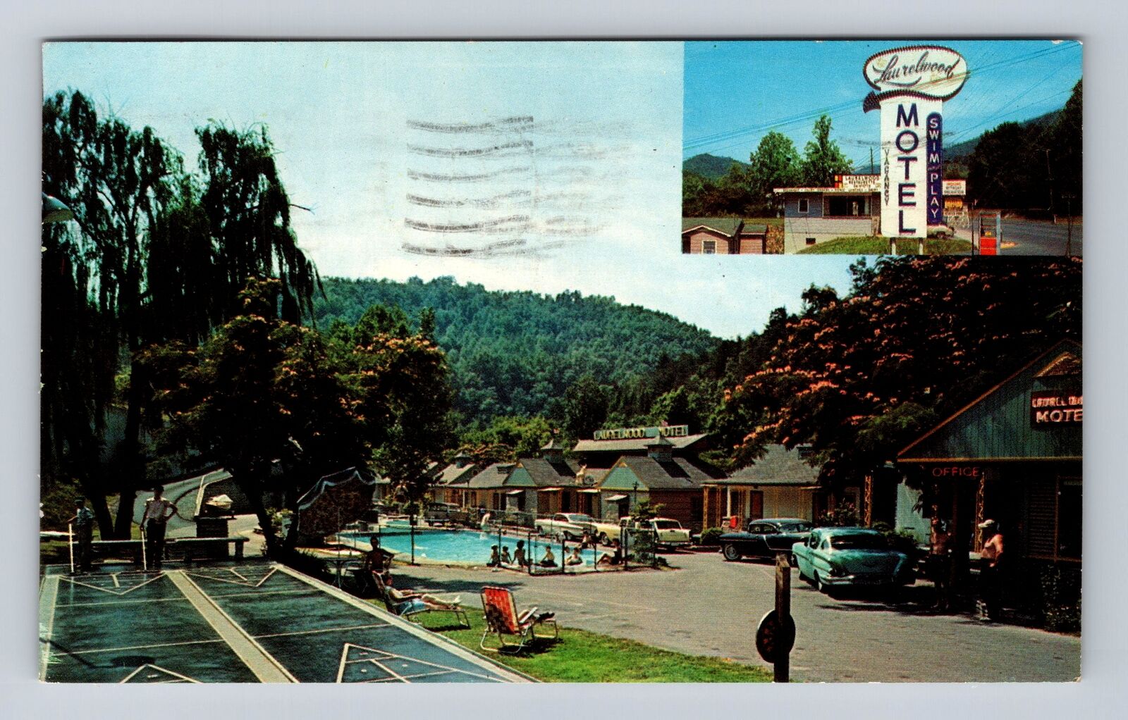 Gatlinburg TN-Tennessee, Laurelwood Motel, Advertisement Vintage c1962 Postcard