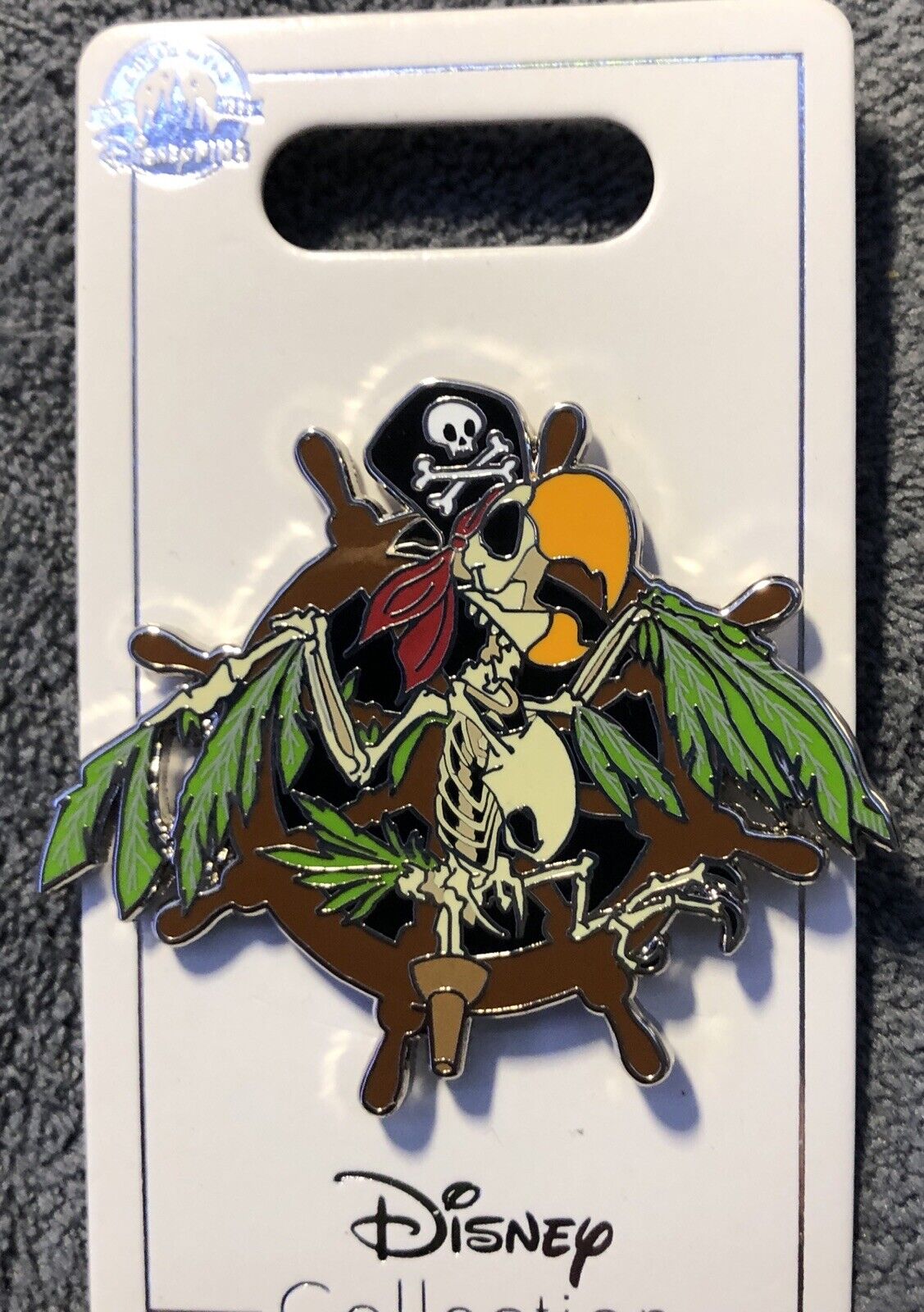 Disney Parks Pirates Of The Caribbean Skeleton Parrot Pin