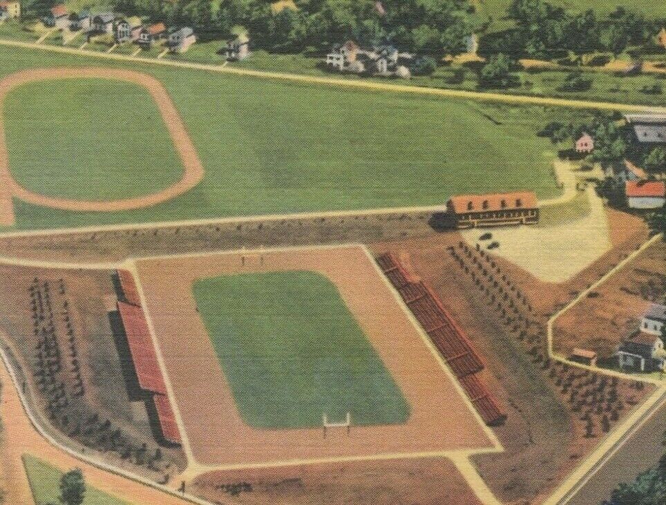 Doyle Football Stadium Field Leominster Massachusetts Aerial View c1930s  D510
