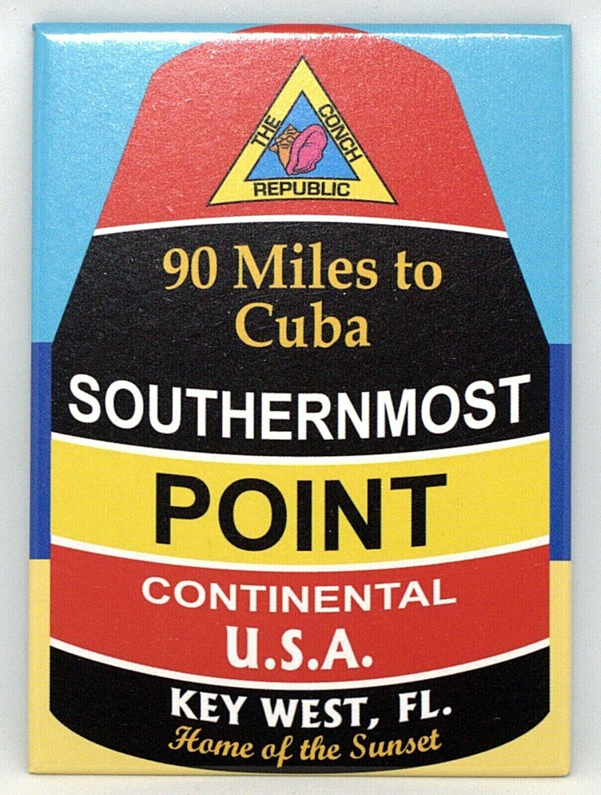 Key West Southernmost Point Marker Art Print Magnet 2.5\
