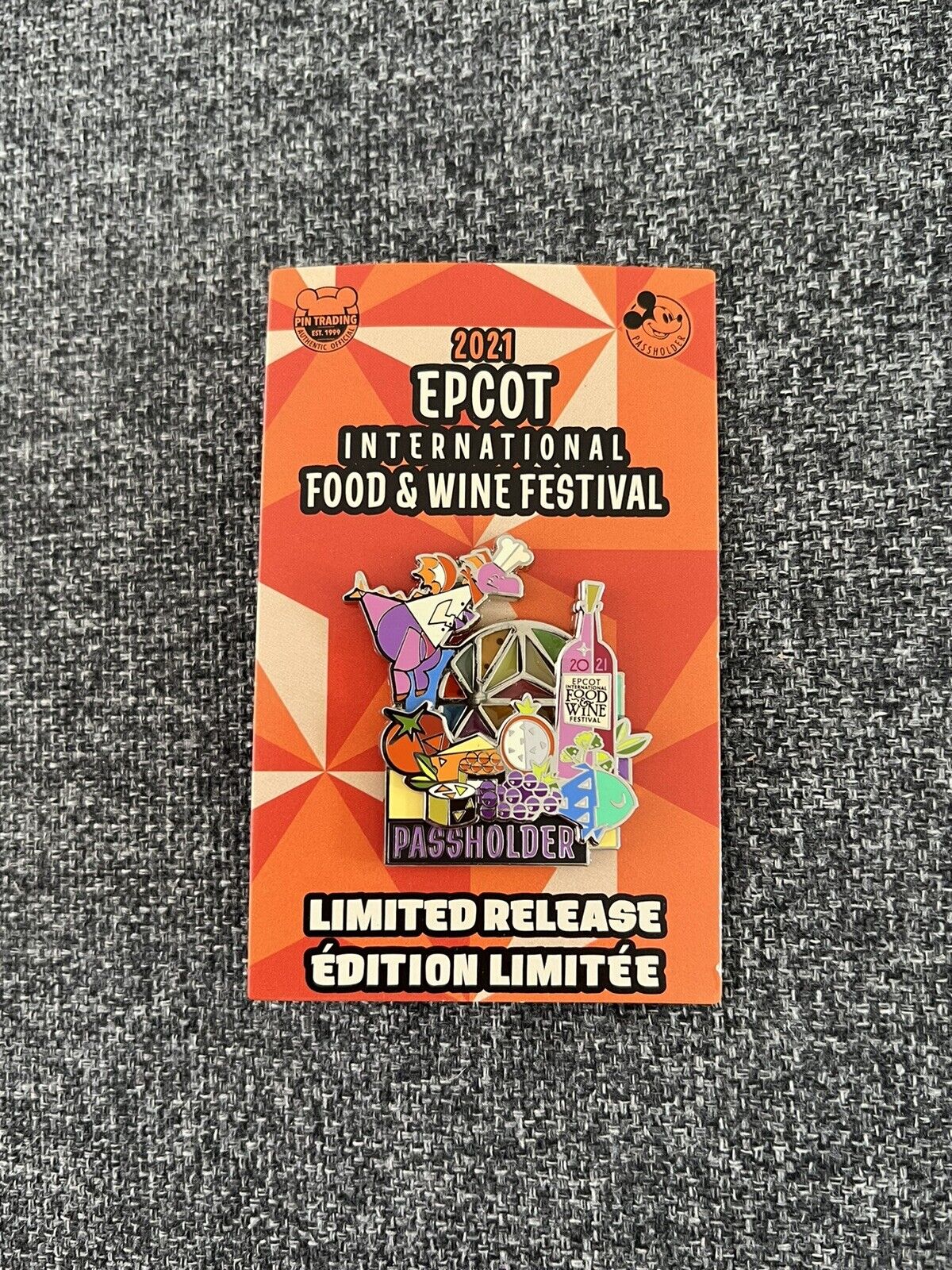 EPCOT 2021 International Food & Wine Festival Figment AP Passholder Disney Pin