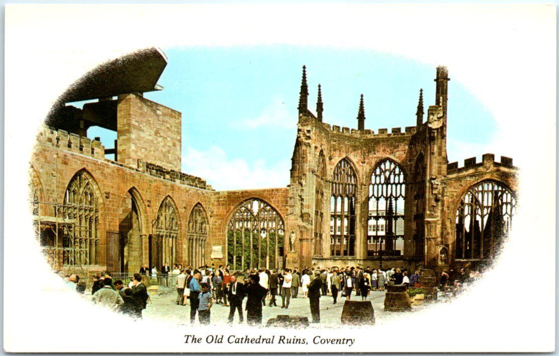 Postcard - The Old Cathedral Ruins - Coventry, England