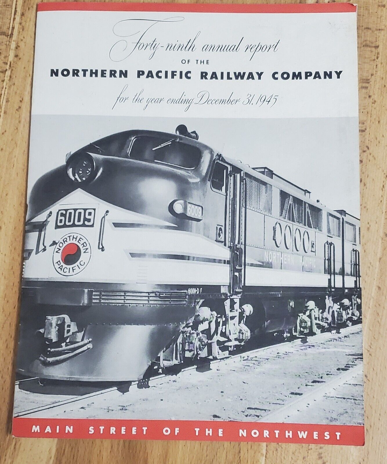 Northern Pacific Railway VINTAGE 1945 49th Annual Report ~ Train Railroad ~
