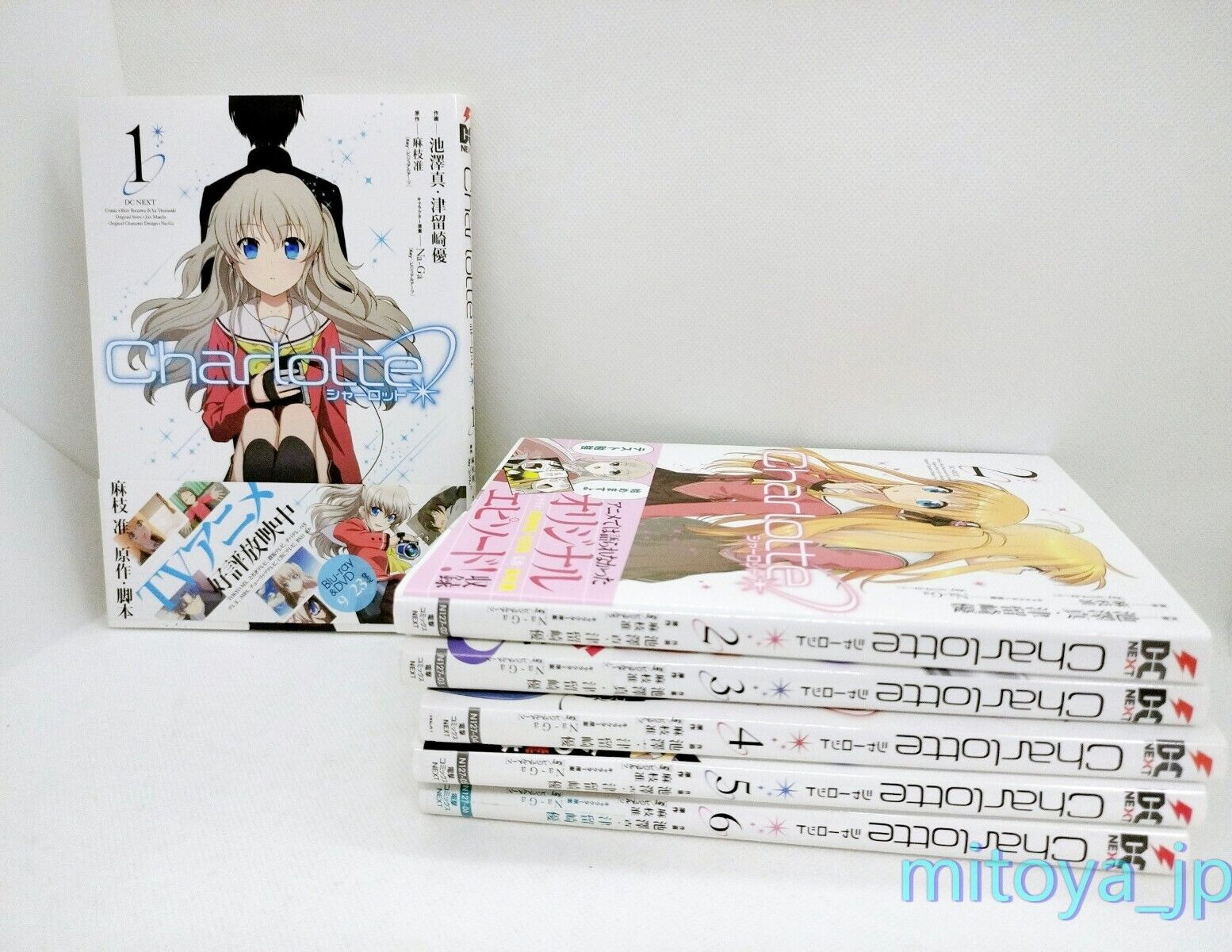 1st Print OBI Charlotte Vol.1-6 Set Comic book Manga Shin Ikezawa Yu Tsurusaki