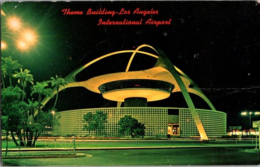 Postcard Theme Building Los Angeles International Airport LA California CA F-040