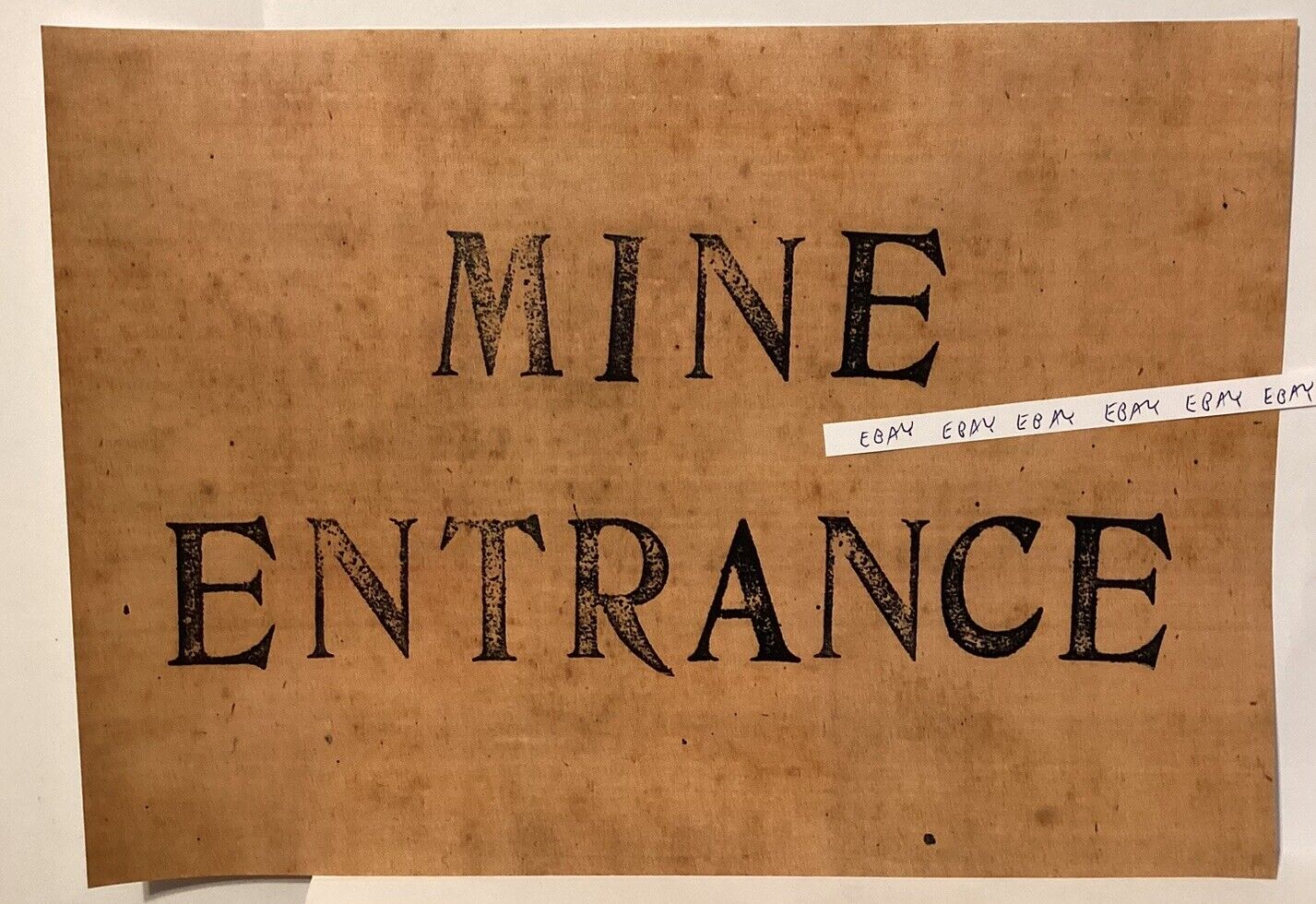 EARLY MINE ENTRANCE DISPLAY SIGN 100 YEAR-OLD 1800’S ANTIQUE LOOK NEW COAL GOLD+