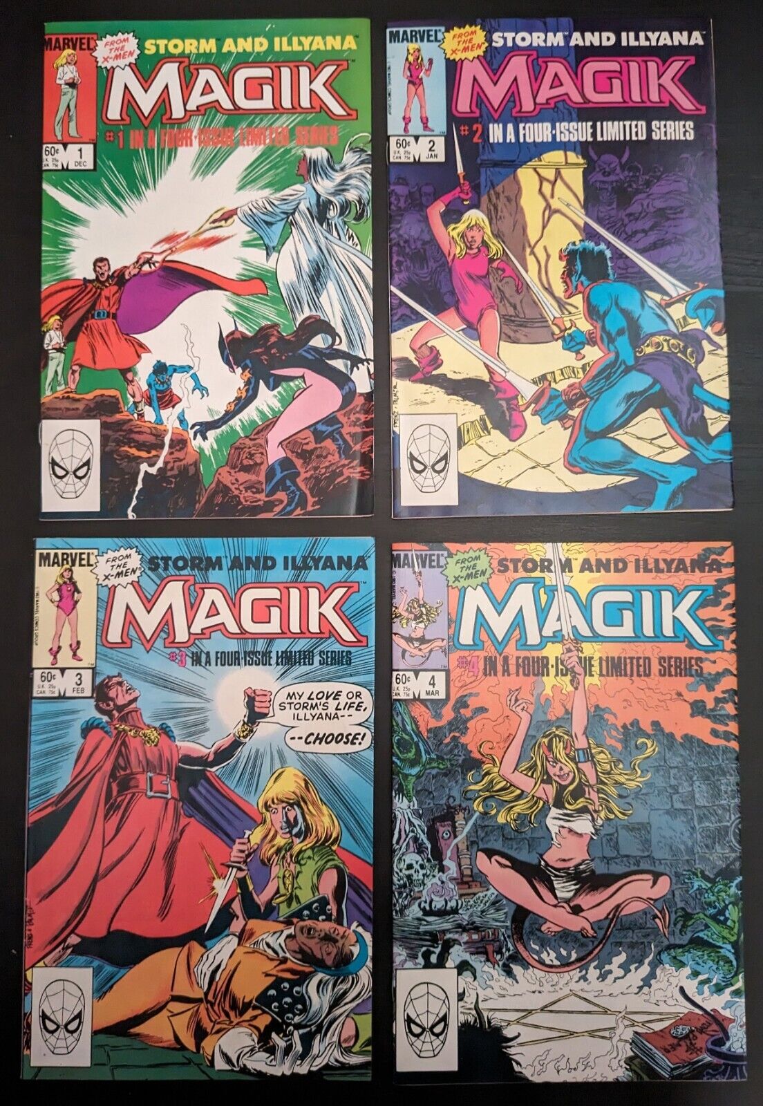 MAGIK (ILLYANA AND STORM) COMPLETE LIMITED SERIES #1 - 4 1983, Marvel Comics