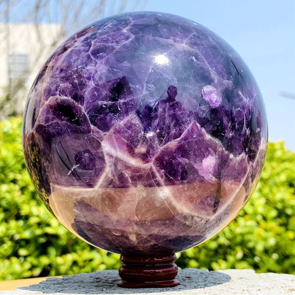 3.12LB Natural Dream Amethyst Quartz Crystal Sphere Ball Healing