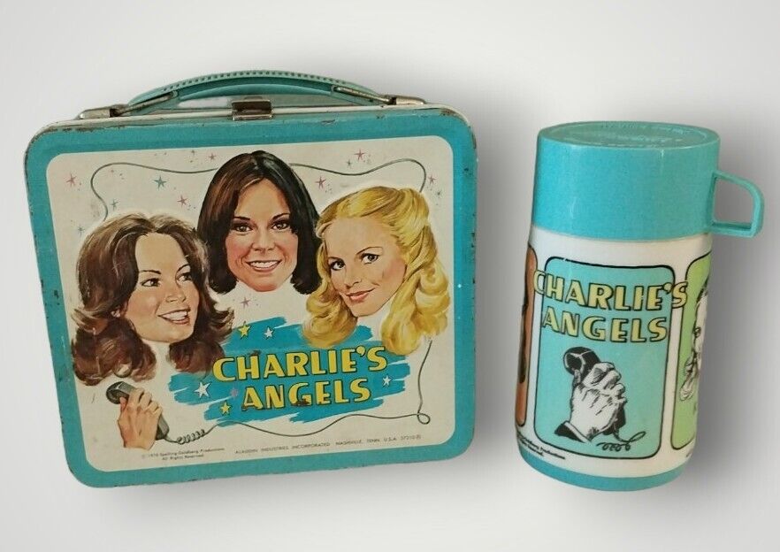Vintage 1978 Charlie's Angels TV Show Aladdin Metal Lunch Box & Thermos