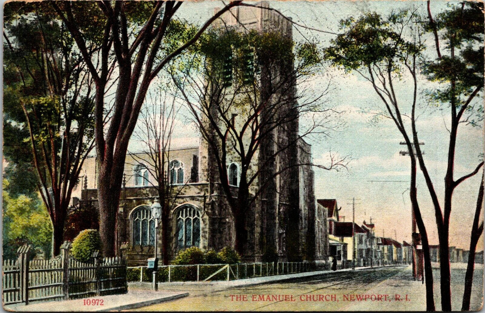 The Emanuel Church Newport Rhode Island Posted Divided Back Vintage Postcard