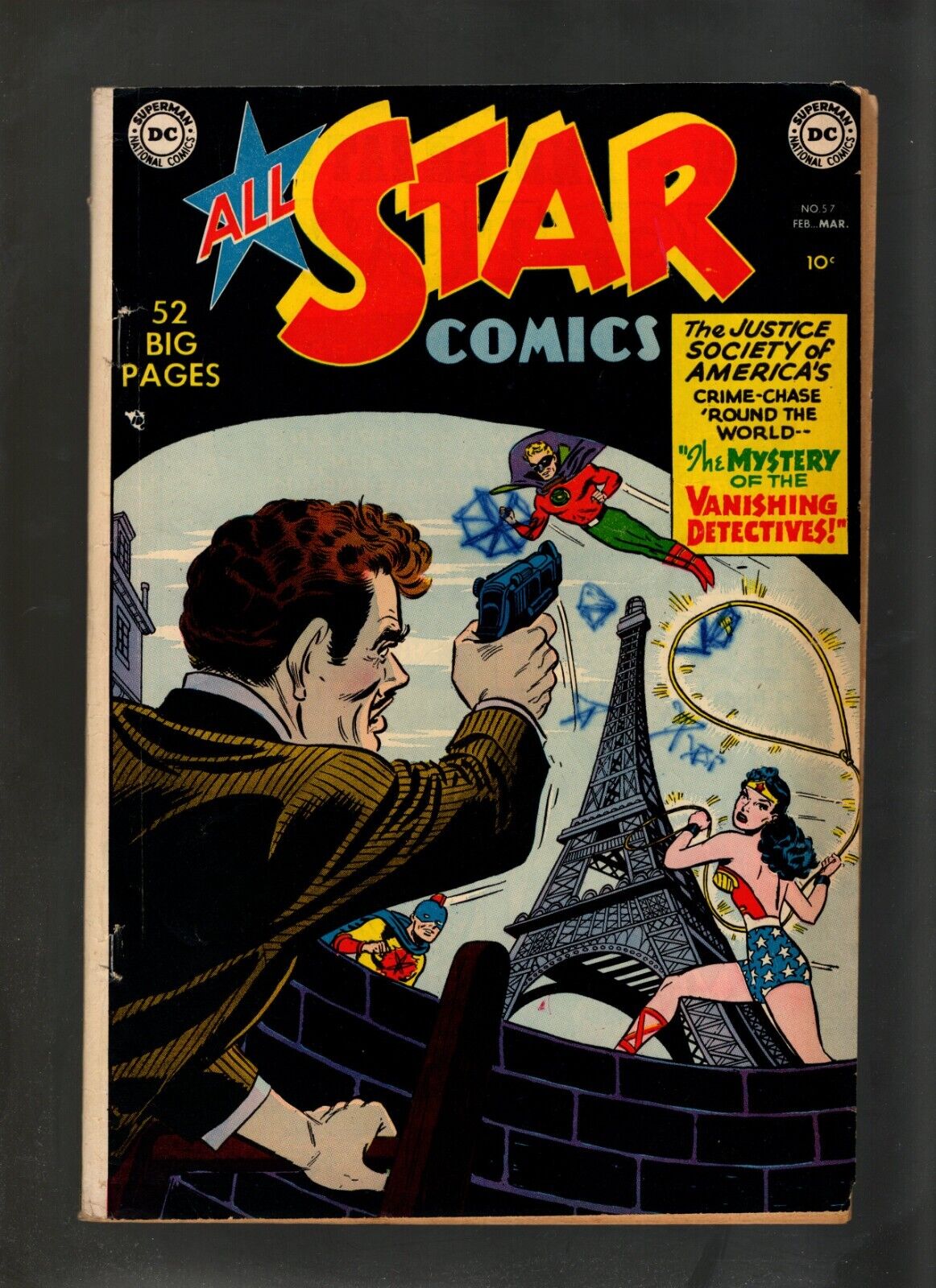 ALL STAR COMICS #57, GOLDEN AGE, DC COMICS, 1951, LAST ISSUE, INCOMPLETE
