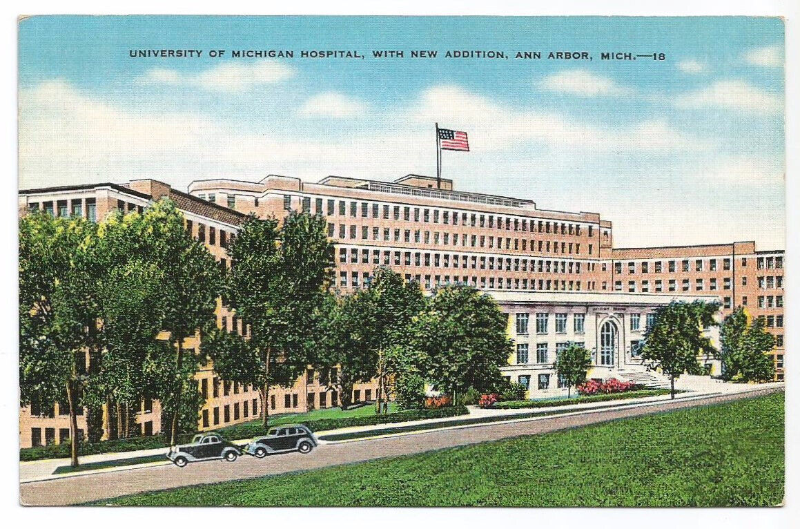 Ann Arbor  MI Postcard University of Michigan Hospital