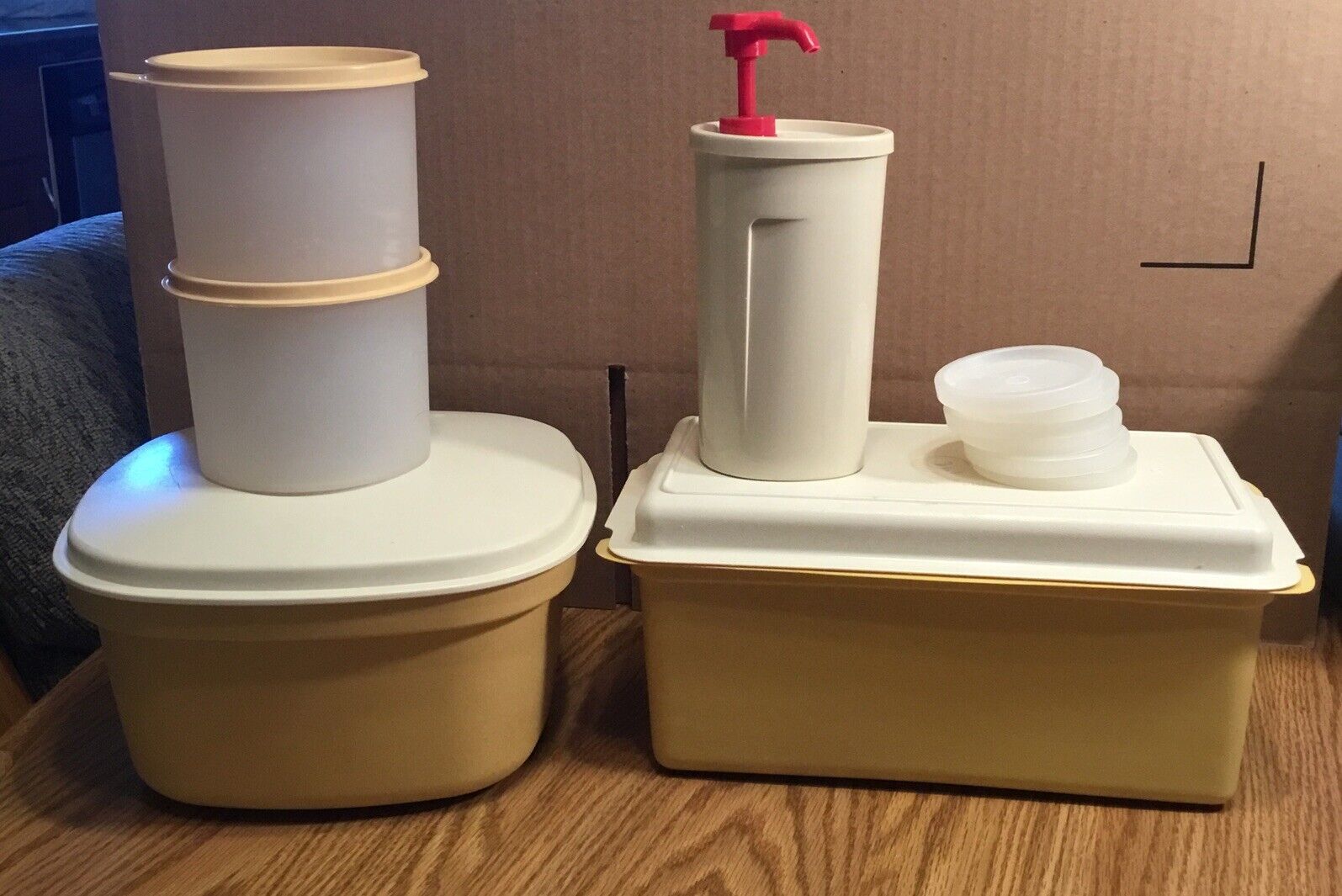 Tupperware Lot 18 PCS Vintage Lids Ketchup Pump Round Containers Bread Box Steam