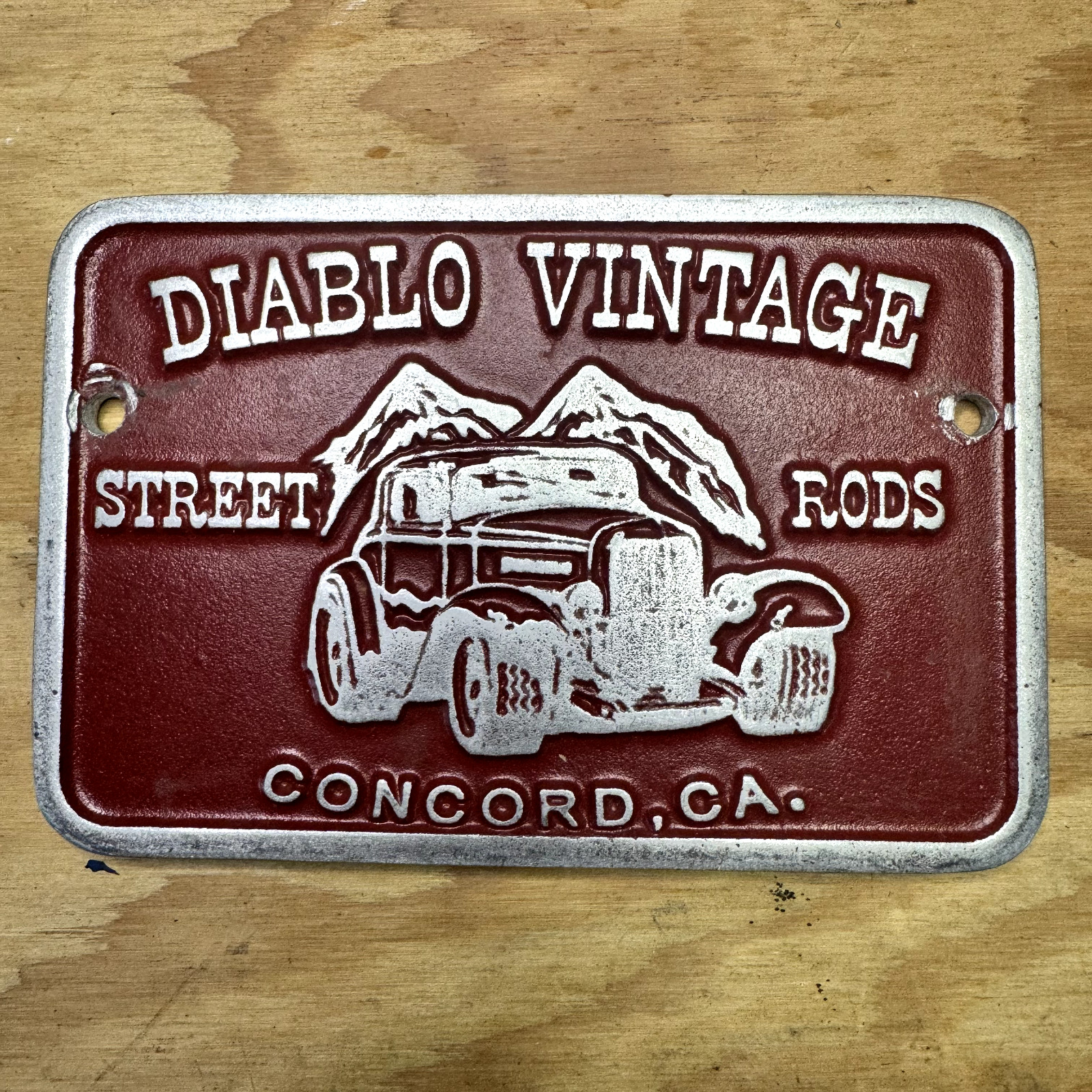 Diablo Vintage Street Rods Concord, CA Car Club Plaque