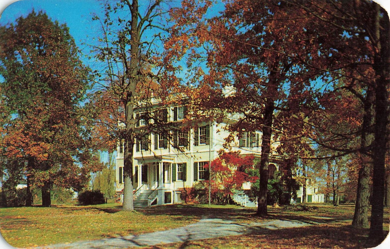 Postcard Postmaster General Gideon Granger Home (1814) Canandaigua NY Jefferson
