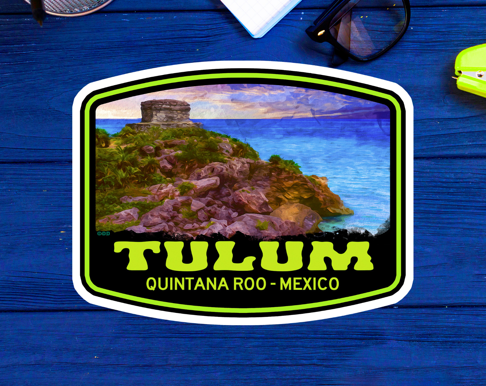 Tulum Mexico Sticker Quintana Roo Decal Vinyl Indoor Or Outdoor Laptop 3.75\