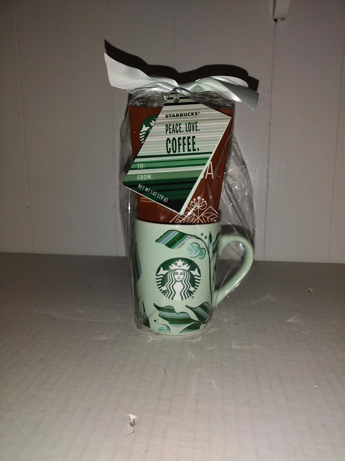 NEW Starbucks Peace. Love. Coffee  Hot Cocoa Coffee Mug Gift Set
