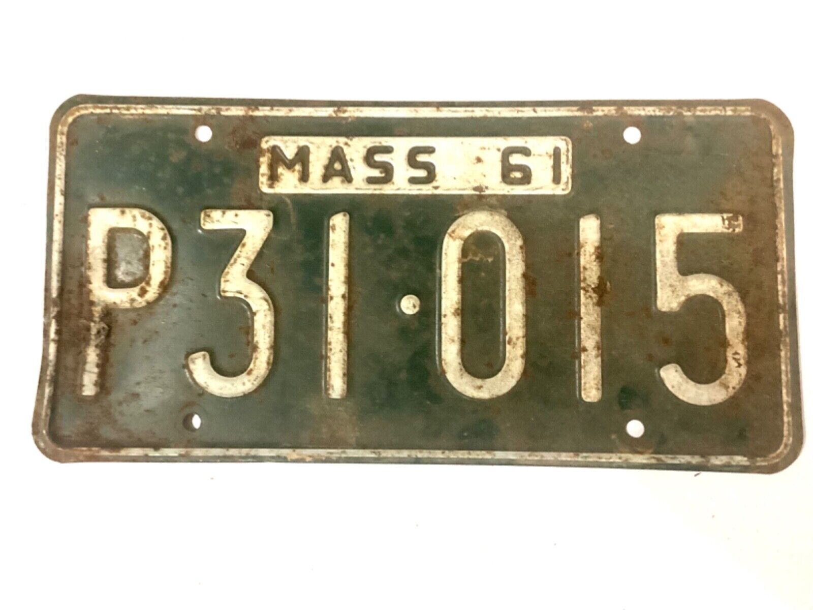 1961 Massachusetts  License Plate Tag