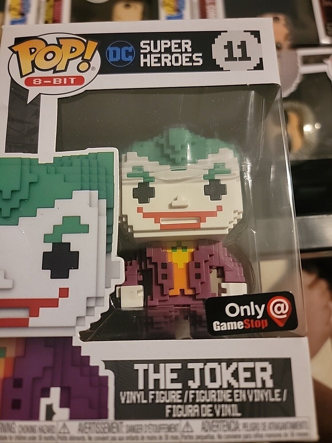 New Funko Pop 8-Bit DC Super Heroes The Joker #11 Game Stop Exclusive J9